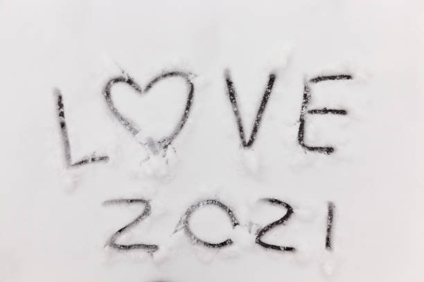 istock painted on the snow in winter 1339084795