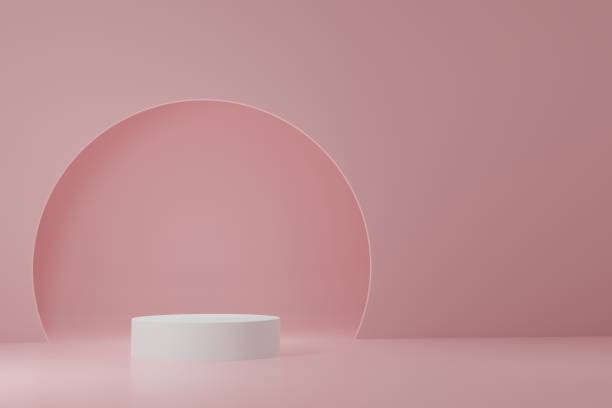 istock Product Stand in pink room ,Studio Scene For Product ,minimal design,3D rendering 1339086142
