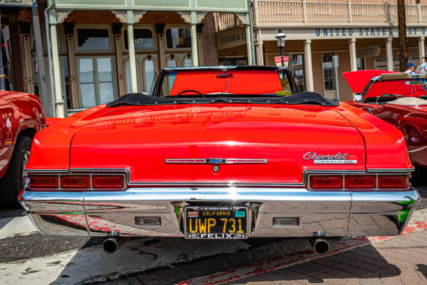 Virginia City, NV - July 30, 2021: 1966 Chevrolet Impala SS convertible at a local car show.