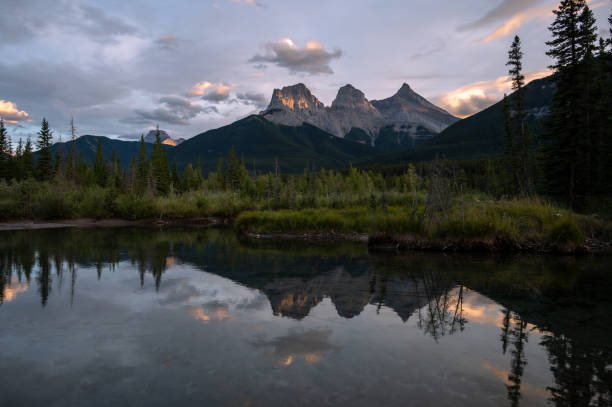 istock View of Three Sisters, Canmore, Alberta 1339095949