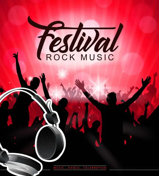 Vector illustration of music festival sign