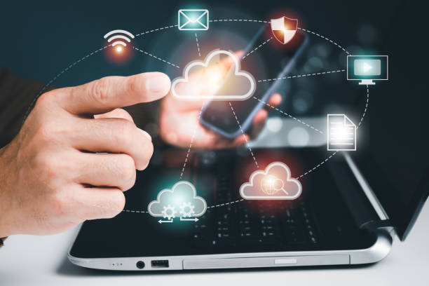 istock The Businessman showing the concept of cloud computing diagram Network Data Storage Technology Service. 1339096615