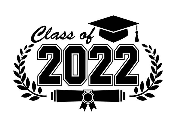 logo der abschlussklasse 2022 - t shirt shirt cap clothing stock-grafiken, -clipart, -cartoons und -symbole