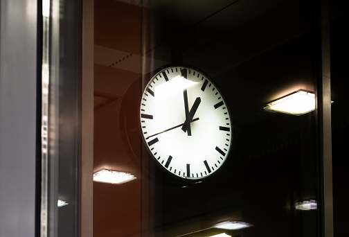 Clock in railway station