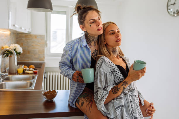 istock Lesbian couple spending quality time together at home 1339109126