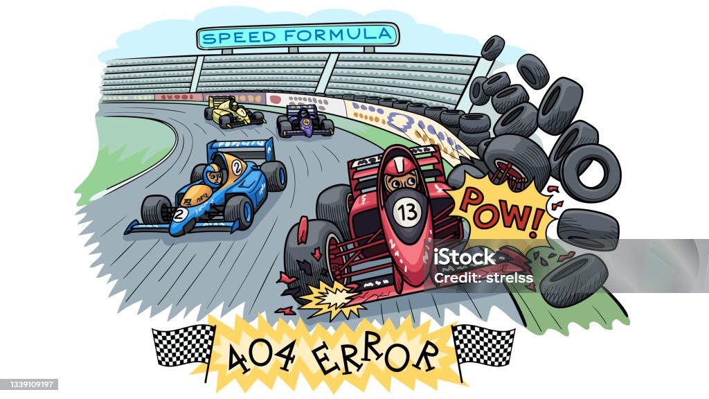 Vetores de Modelo De Página Da Web Para Erro 404 Corridas De Carros  Esportivos e mais imagens de Carro de corrida - iStock