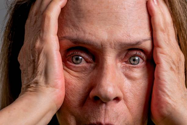 istock Desperate Serious Senior woman looking at the camera 1339110359