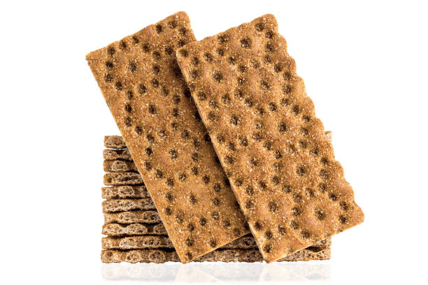 istock Rye crispbread isolated on white background. Diet food. 1339112098