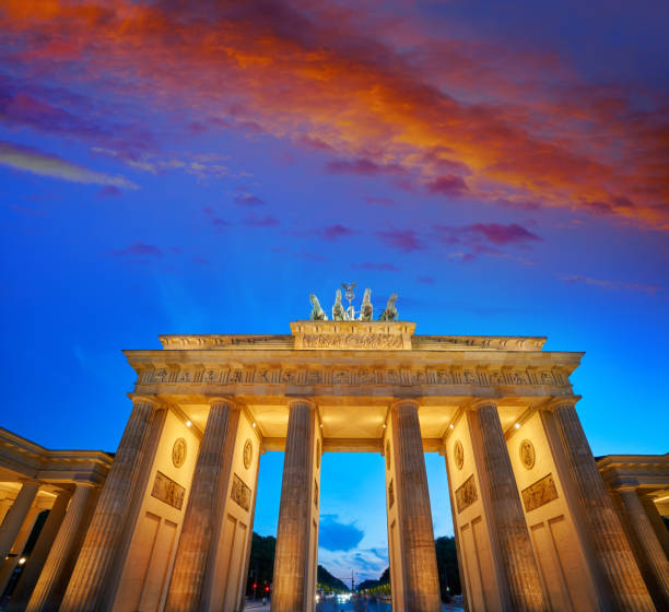 Berlin Brandenburg Gate Brandenburger Tor at sunset in Germany