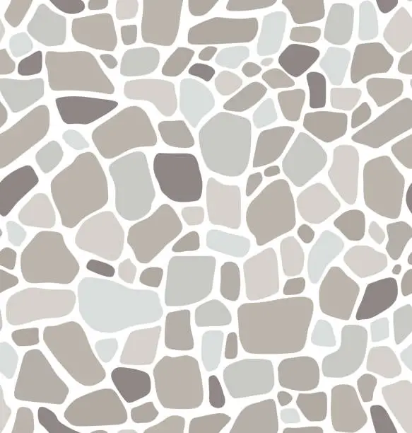 Vector illustration of Seamless pattern gray stone floor