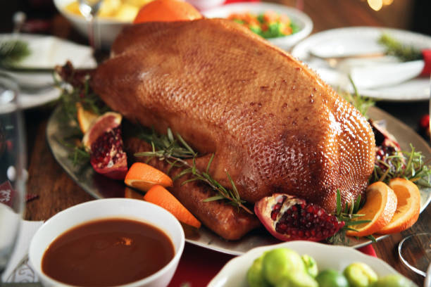 istock Traditional Christmas Duck Holiday Dinner 1339121943