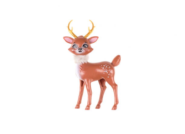 istock Christmas toy deer isolated on white background 1339122315