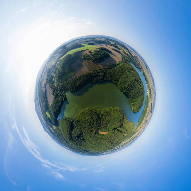 istock landscape with a beautiful lake (aerial 360-degree panorama) 1339129527