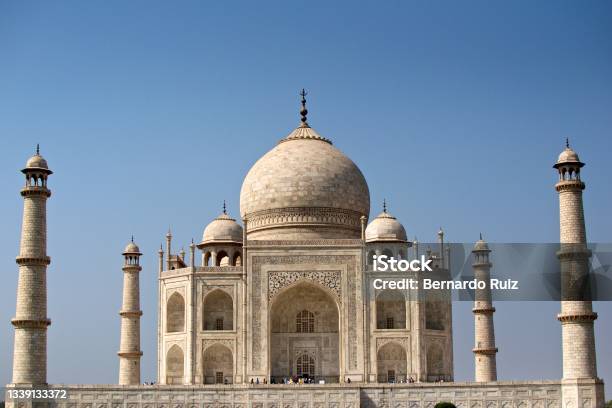Taj Mahal In Agra Rajastán India Stock Photo - Download Image Now - Agra, Architectural Dome, Architecture