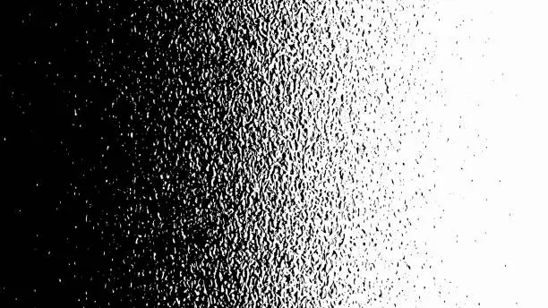 Vector illustration of Black and white are mixed in half. Black and white are half dissolved in each other. Grainy texture. Grunge texture. Mix Grunge Halftone. Art backdrop