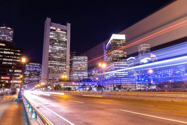 istock Traffic light trails in Boston 1339135758
