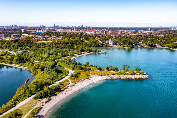 istock Aerial Colonel Samuel Smith Park and Toronto Cityview, Etobicoke, Canada 1339136572