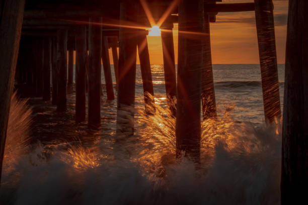 istock Sunrise at the Sandbridge pier 1339138175