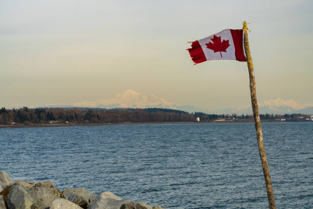 istock Mount Baker in dusk. View from White Rock pier, British Columbia, Canada. 1339142960