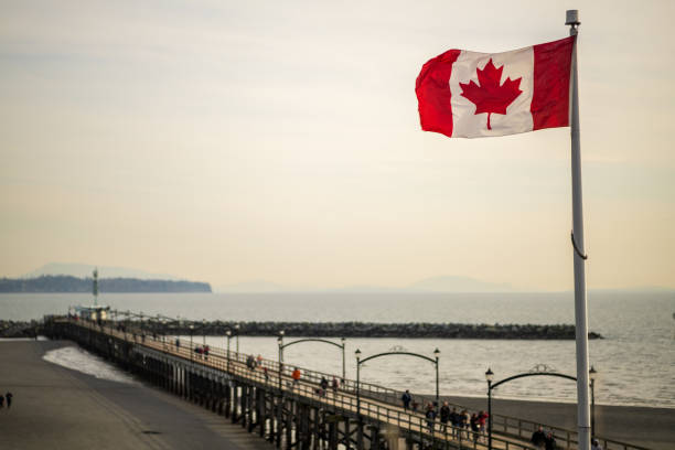 White Rock pier, British Columbia, Canada. March