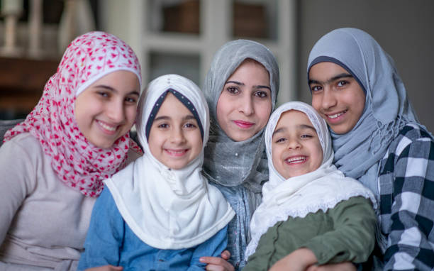 istock Muslim mother and her four daughters 1339156020
