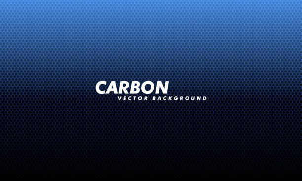 illustrations, cliparts, dessins animés et icônes de fond de carburon avec hexagones. illustration moderne. fond en acier de texture nid d’abeille bleu marine. - carbon fibre