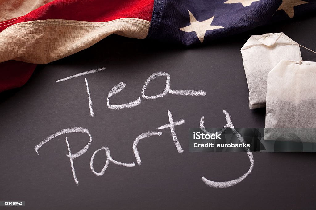 De Tea Party - Foto de stock de Bandeira royalty-free