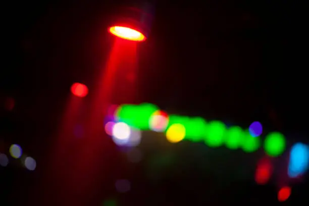 nightlight party bokeh lights dj console neon nightclub