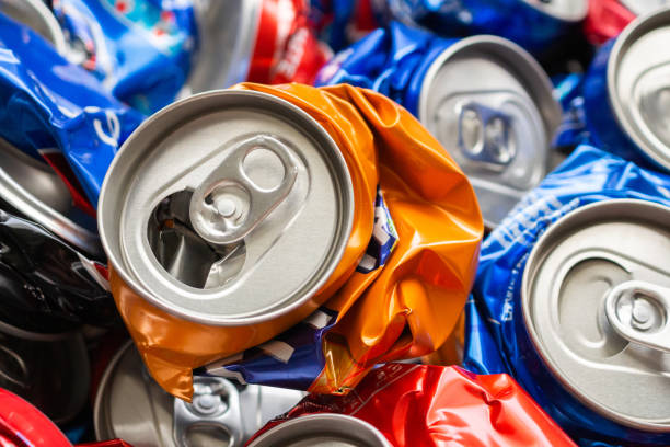 istock recycle aluminum metal crushed can waste background 1339161243