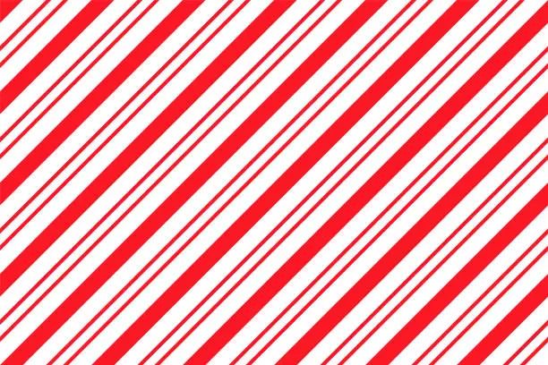 Vector illustration of Candy cane stripe pattern. Seamless Christmas print. Vector illustration.