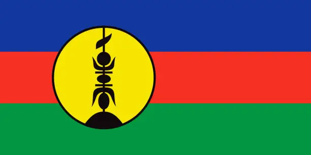 Vector illustration of New Caledonia Flag