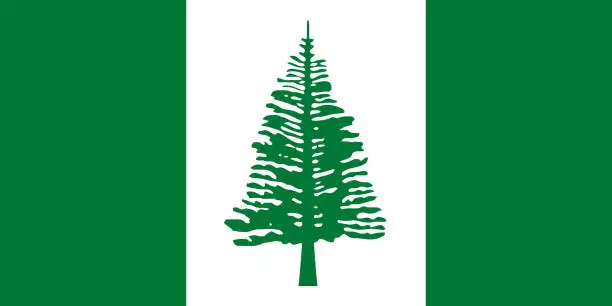 Vector illustration of Norfolk Island Flag