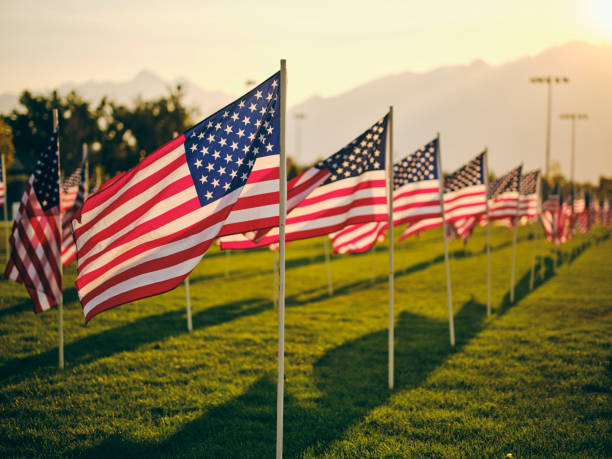 istock Field of American Flags 1339168814