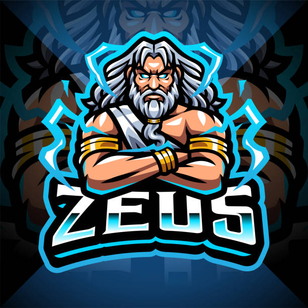 Zeus esport mascot Illustration of Zeus esport mascot zeus logo stock illustrations