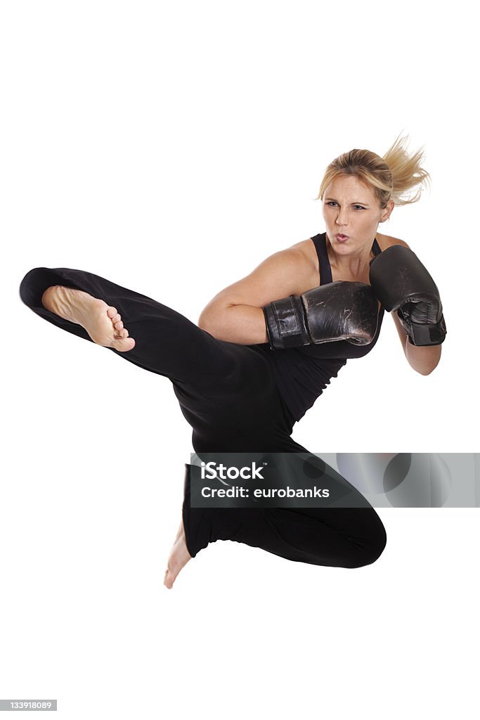 Kick Boxing - Foto stock royalty-free di Donne