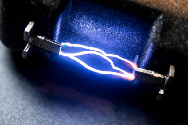 3D rendering lightning that illuminates the darkness