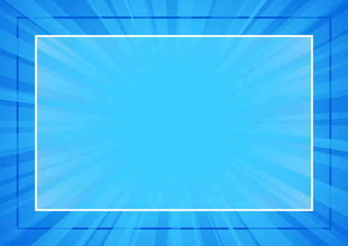 bright blue exploding star burst textured framed background vector illustration