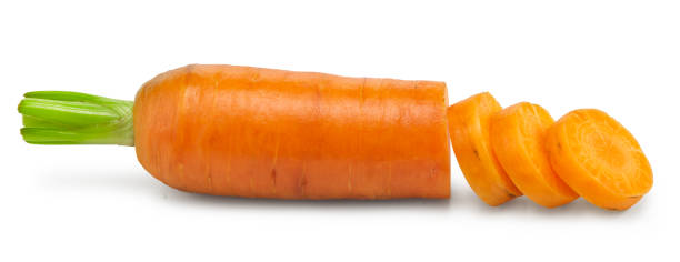 istock sliced carrot isolated on white background. clipping path 1339192793