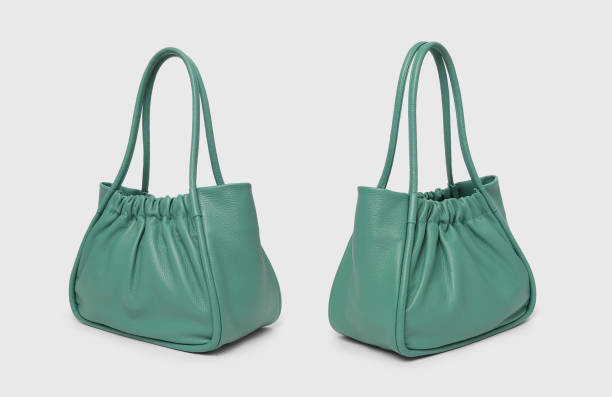 istock Front and Back view of Women Leather Bag 1339192981