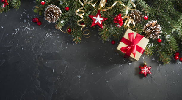 istock Christmas dark background with beautiful texture. 1339195027