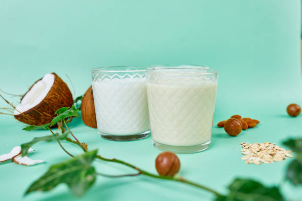 istock Various vegan plant based milk and ingredients, non-dairy milk, alternative 1339195134