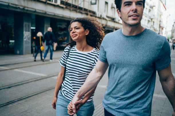 istock Happy young couple outdoors. 1339201304