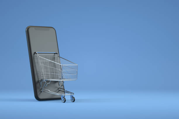 istock Shopping Cart with Smart Phone 1339202314