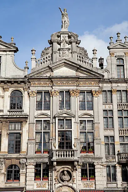 One of the guildhouses in the Grand Place in Brussels, Belgium.
