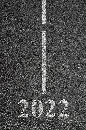 Empty road to upcoming 2022