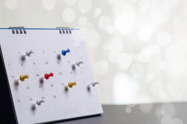 Calendar Event Planner is busy . stock photo