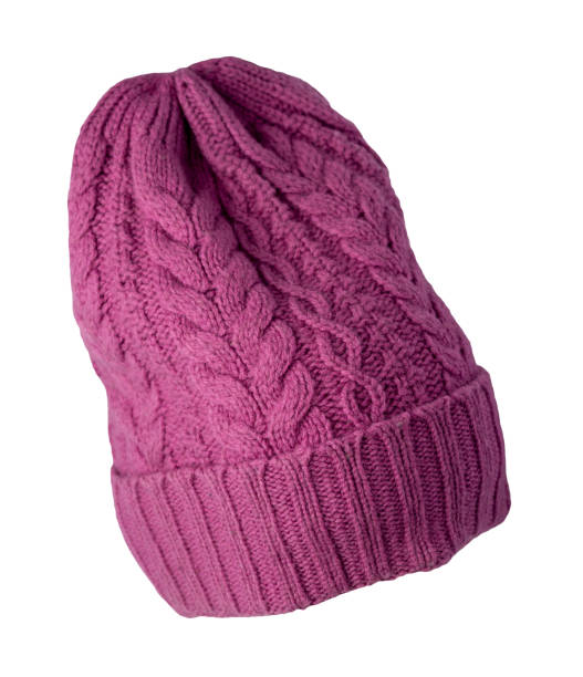 istock women's hat knitted isolated on white background. warm winter accessory 1339209775