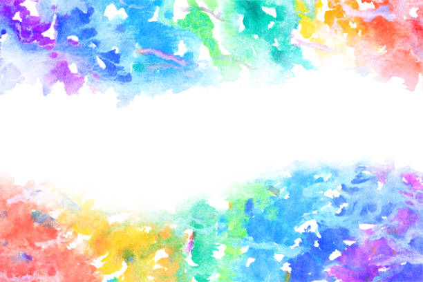 istock abstract rainbow color line, natural watercolor texture background, vector illustration, new year image 1339211532