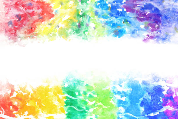 istock abstract rainbow color line, natural watercolor texture background, vector illustration, new year image 1339211536