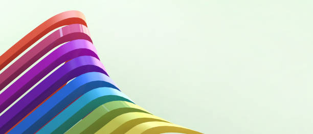 istock Creative idea Abstract Background LGBT rainbow and independent alternatives for success futuristic Choice Concept on Green. Copy Space -3d Rendering 1339219501
